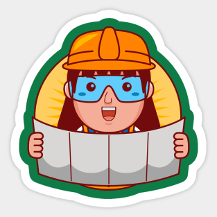 Engineer Woman Sticker